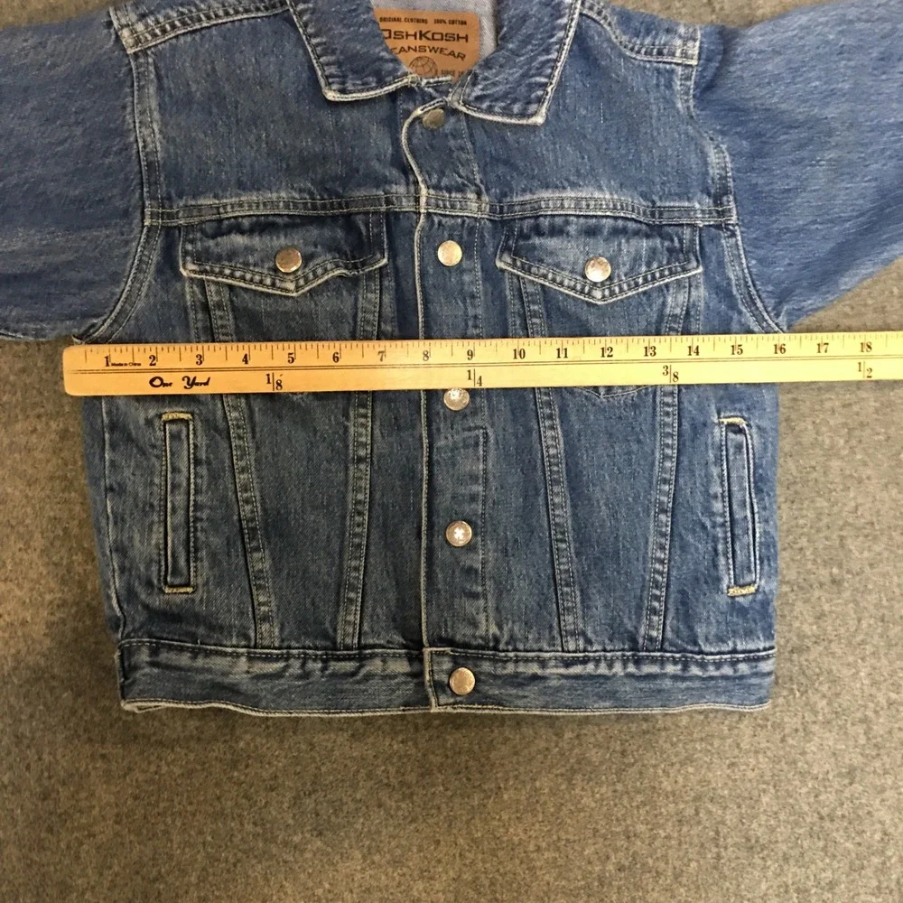 OshKosh Denim Jacket Kids Size 5 Blue Vintage Cotton Trucker Jacket